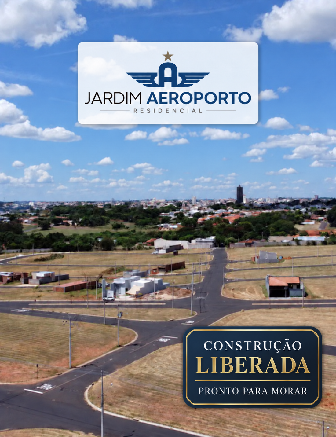 Vista do Jardim Aeroporto Residencial com construção liberada